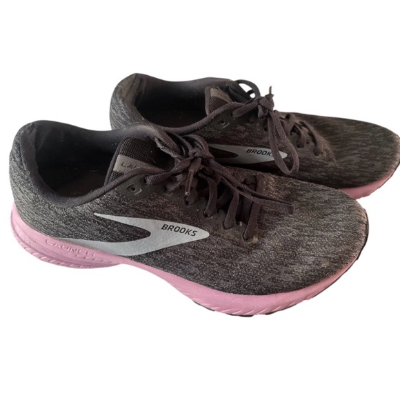 Brooks Women's Running Shoes-LAUNCH 7 Gray & Pink -Size 10 Women’s-EUC - Picture 1 of 7